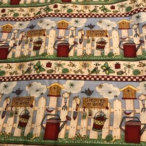Debbie Mumm for SSI Gardener At Work Cotton Fabric Novelty Garden Insects 2 yard